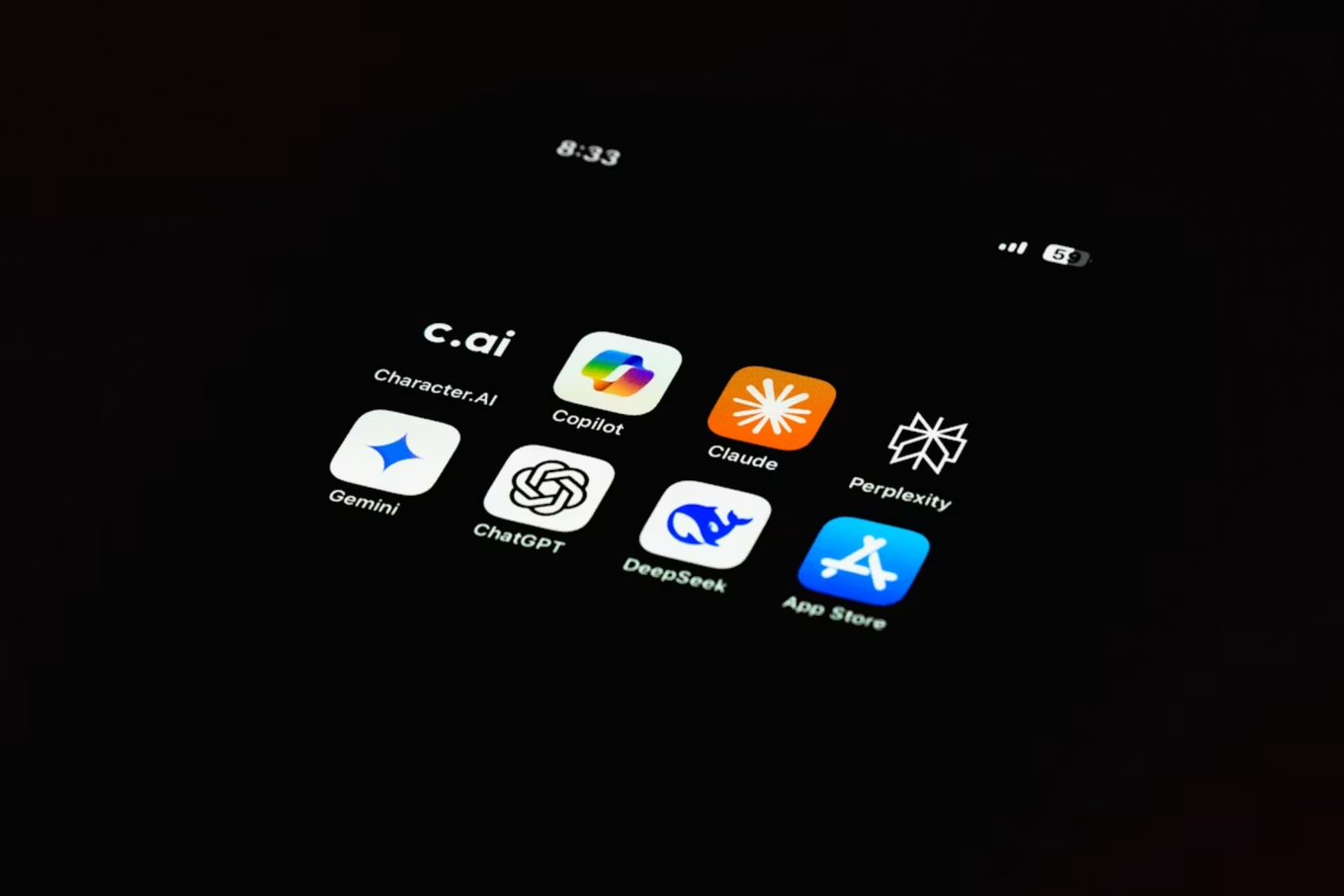 AI Apps displayed on an iPhone
