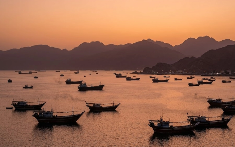 Ships in the Strait of Hormuz