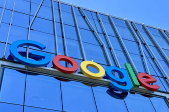 Google logo on building