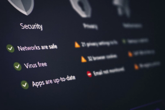 Antivirus software screen