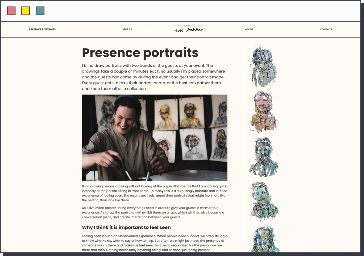 Video of Iris Bakker Studio website