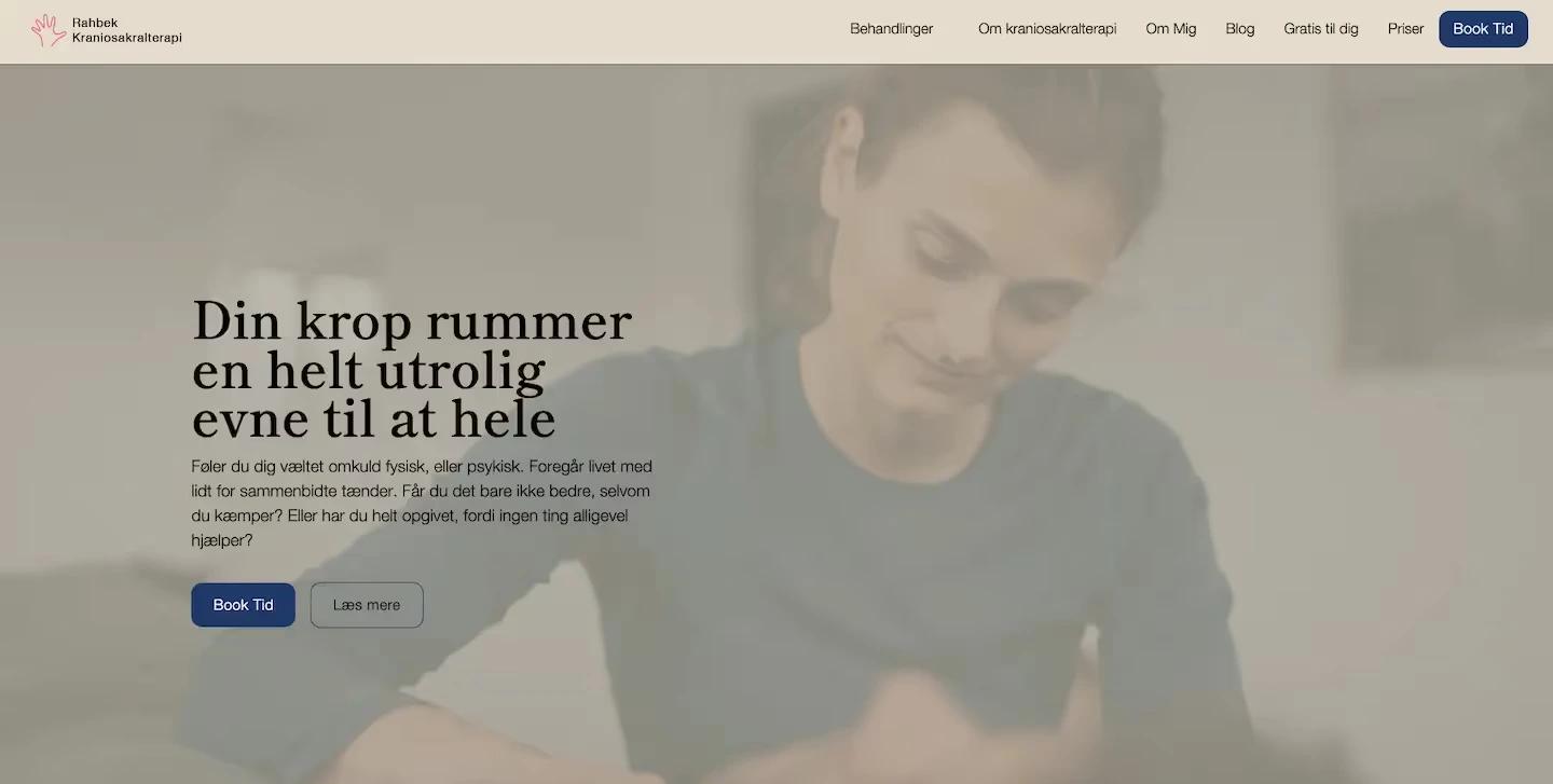 Fra Webflow til WordPress: Rahbek Kraniosakral Terapi