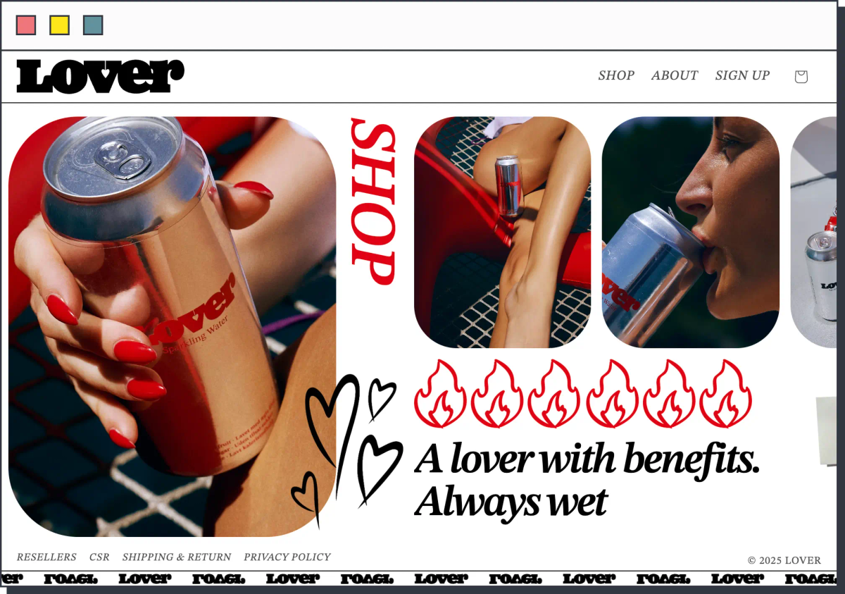 Lover Desktop View