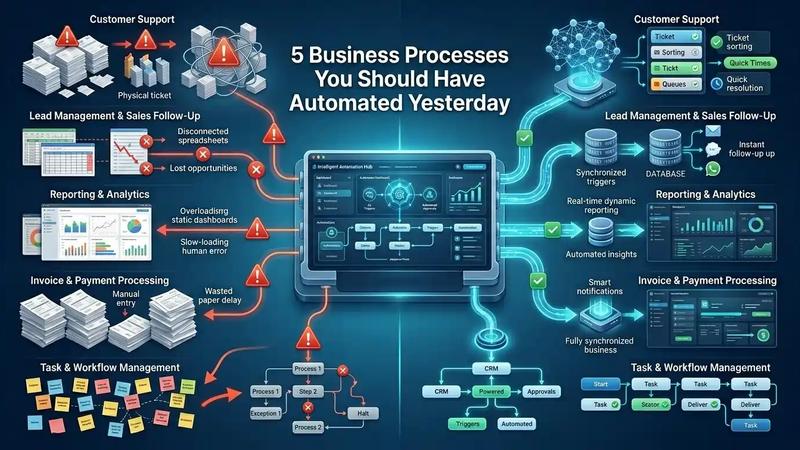 The 5 Business Processes You Should Have Automated Yesterday (And How to Start)