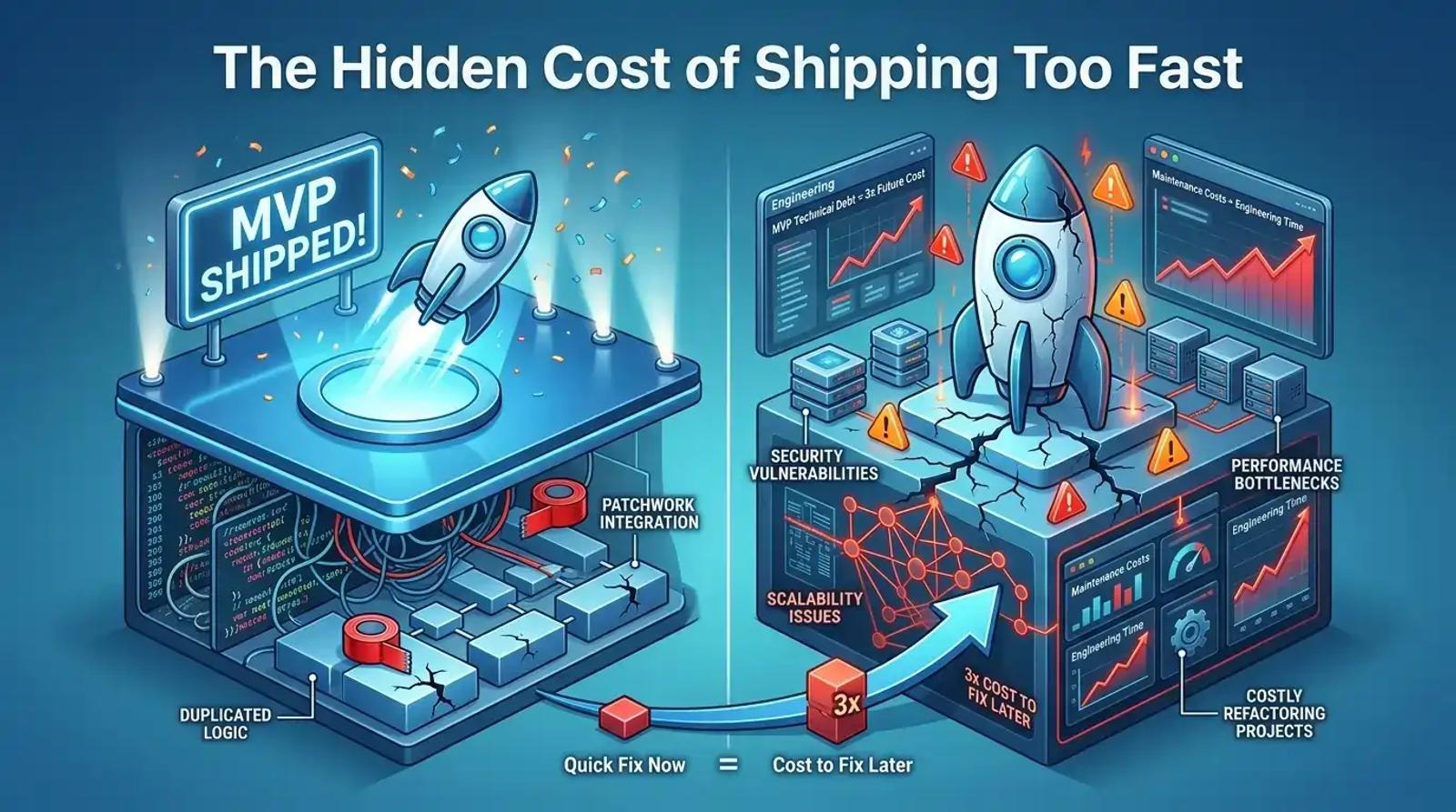 The Hidden Cost of Shipping Too Fast Why Your MVP's Technical Debt Will Cost 3x More to Fix Later