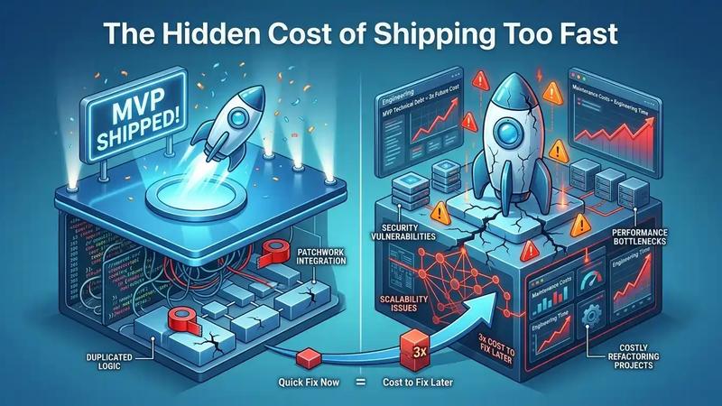 The Hidden Cost of Shipping Too Fast Why Your MVP's Technical Debt Will Cost 3x More to Fix Later