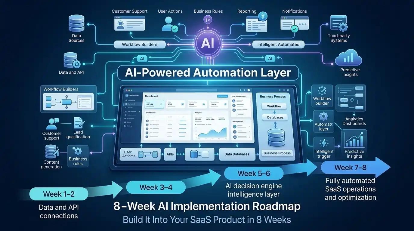 How to Build an AI-Powered Automation Layer Into Your SaaS Product in 8 Weeks