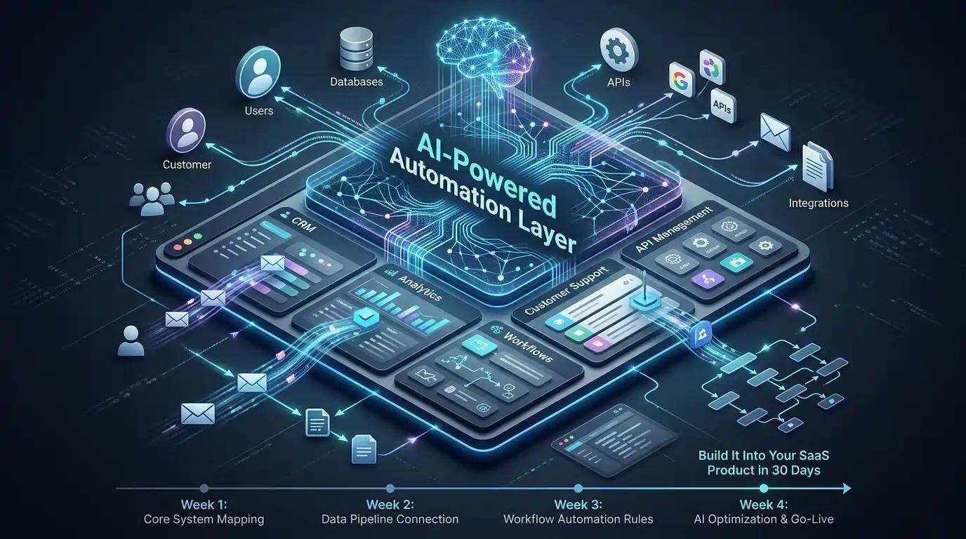 How to Build an AI-Powered Automation Layer Into Your SaaS Product in 30 Days