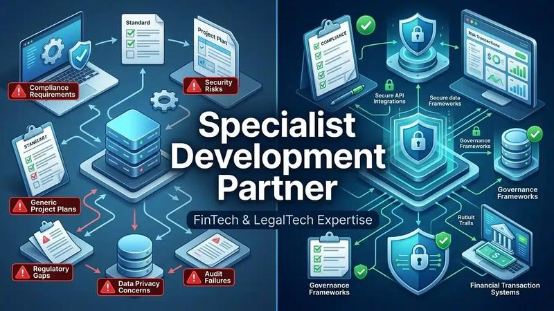 Why FinTech and LegalTech Startups Need a Specialist Development Partner (Not a Generic Agency)