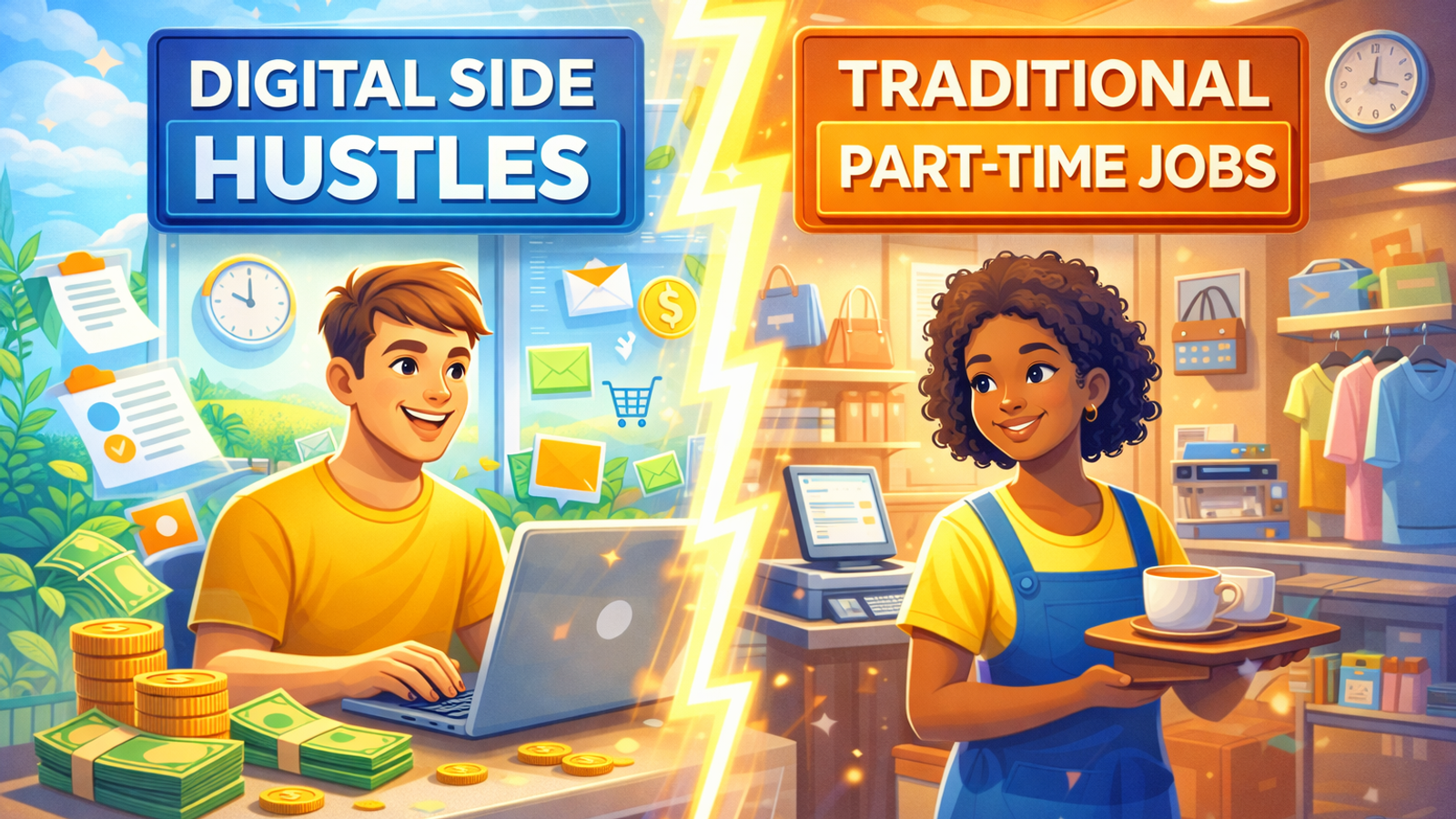 Digital Side Hustles vs Traditional Jobs: Is the Internet Replacing Part-Time Work?