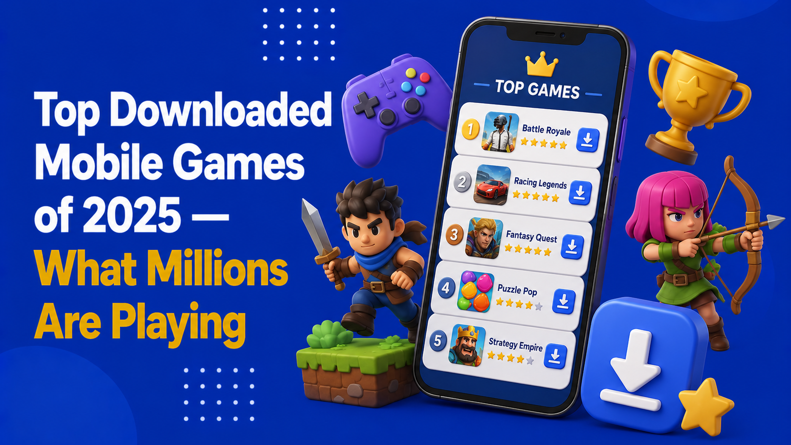 Top Downloaded Mobile Games of 2025 — What Millions Are Playing