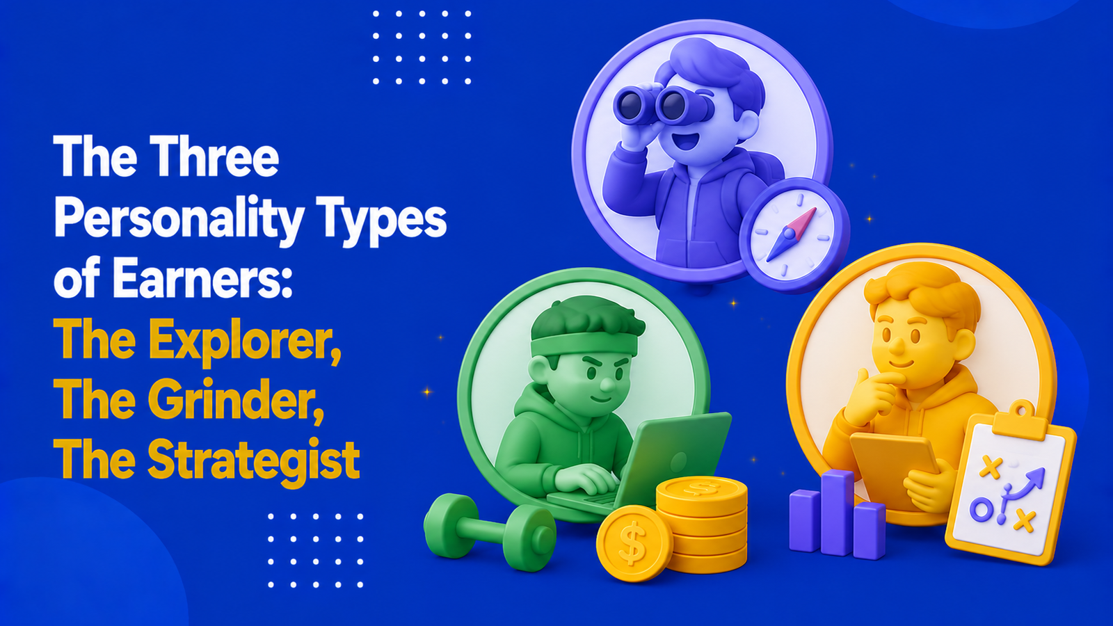 The Three Personality Types of Earners: The Explorer, The Grinder, The Strategist
