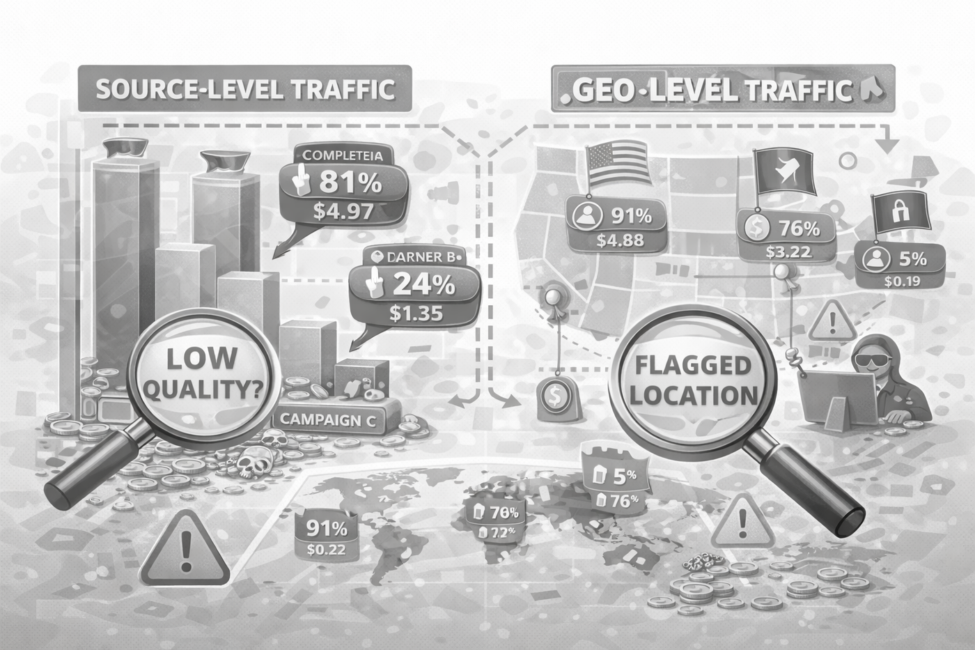 Traffic analysis and flagged performance detection
