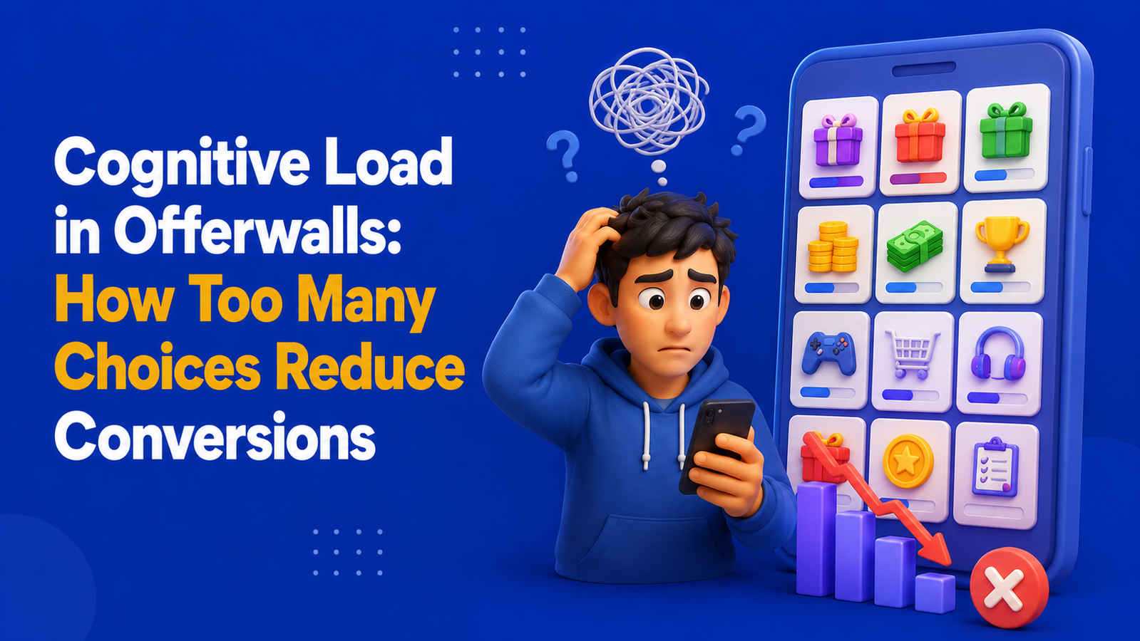 Cognitive Load in Offerwalls: How Too Many Choices Reduce Conversions