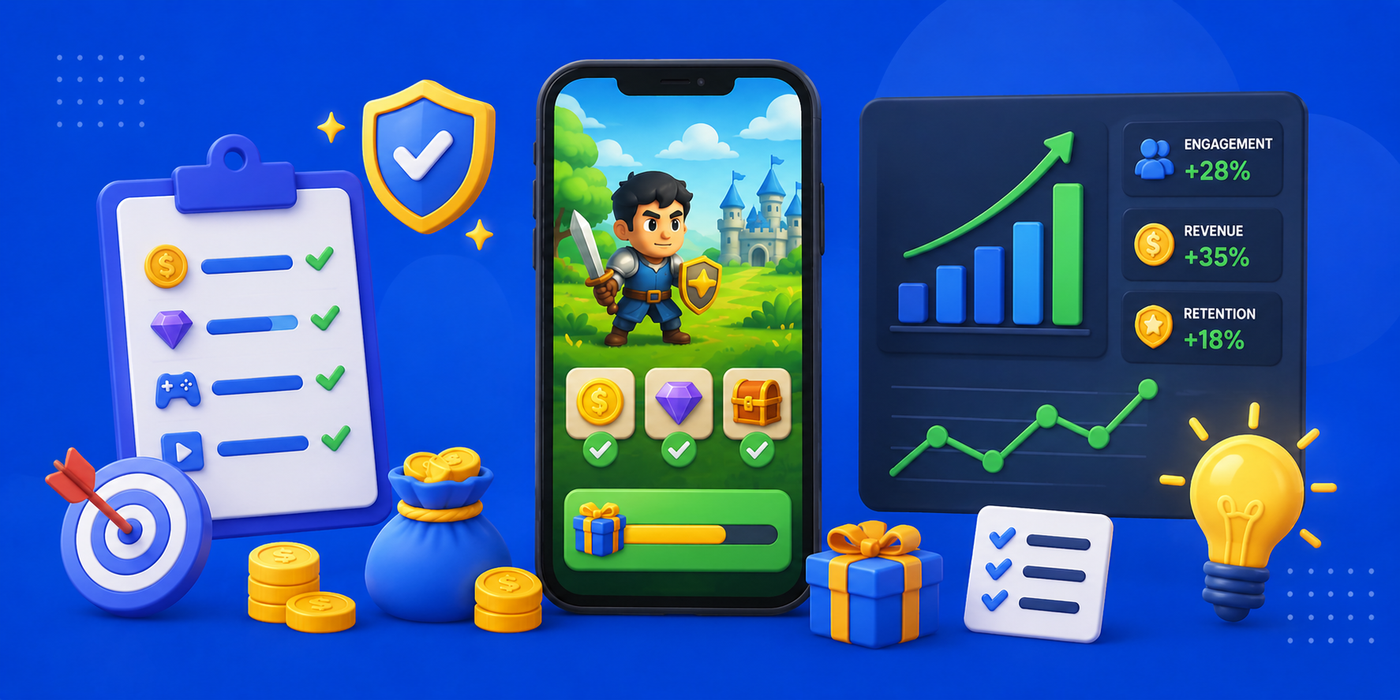 Mobile game offerwall ecosystem showing sustainable rewards, user retention, and long-term monetization growth.