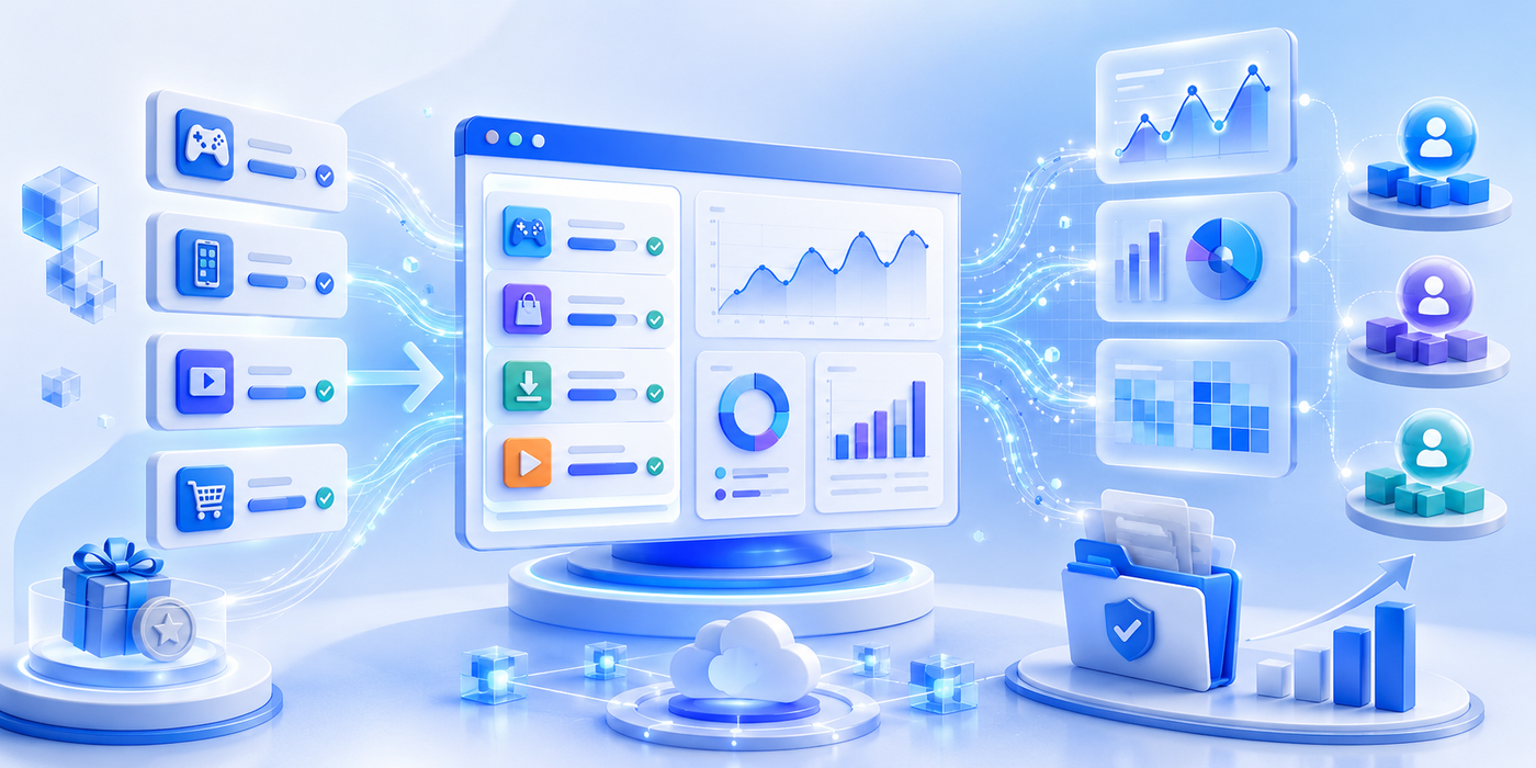 Dashboard showing campaign data flowing into analytics reports.