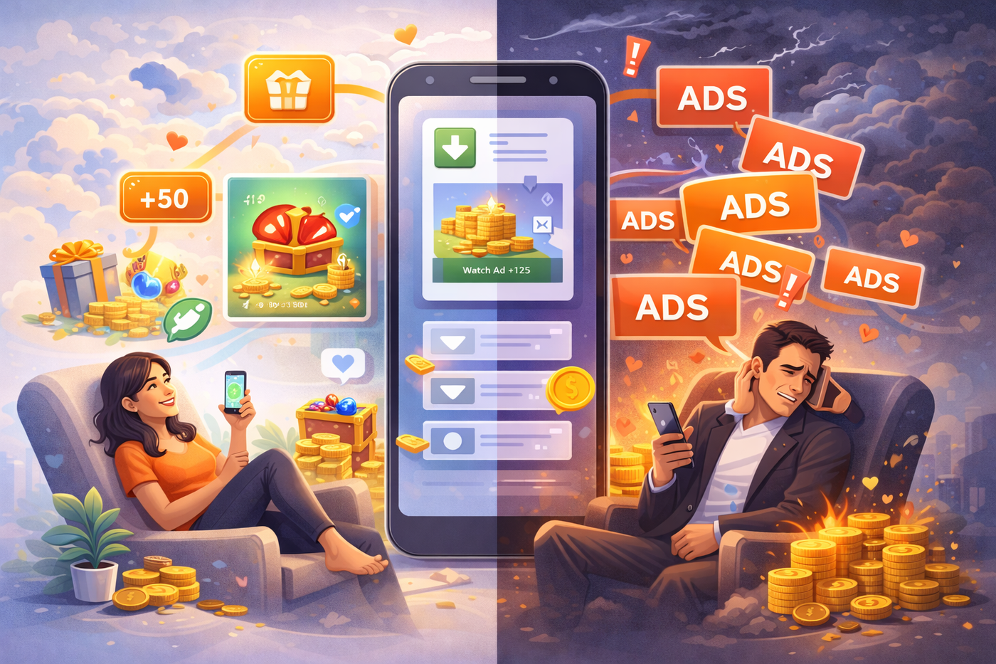 Ad mediation: user-friendly vs intrusive experience