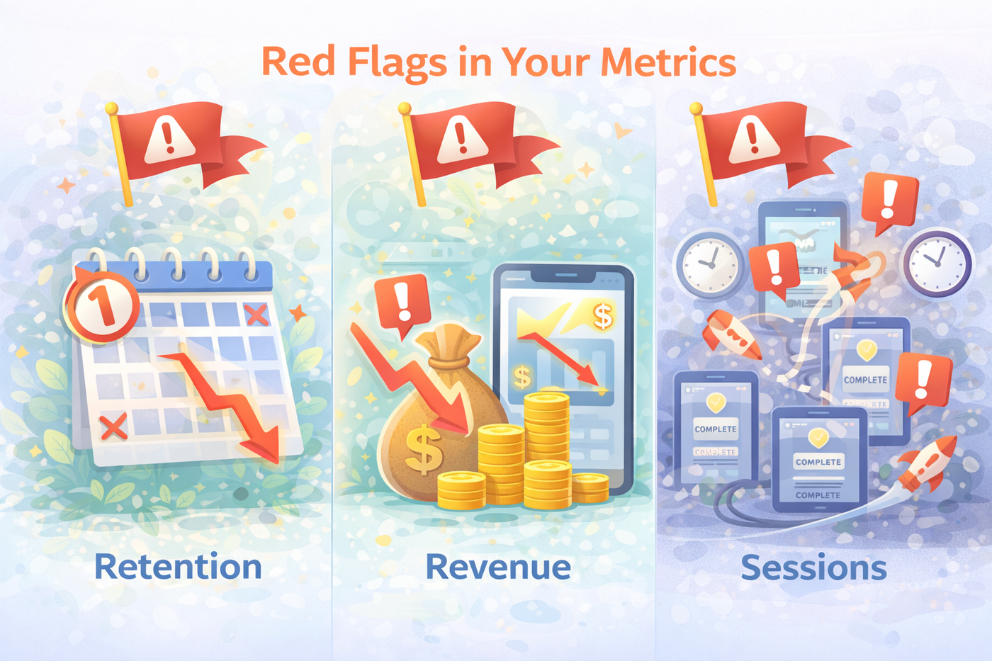 Red flags in app metrics