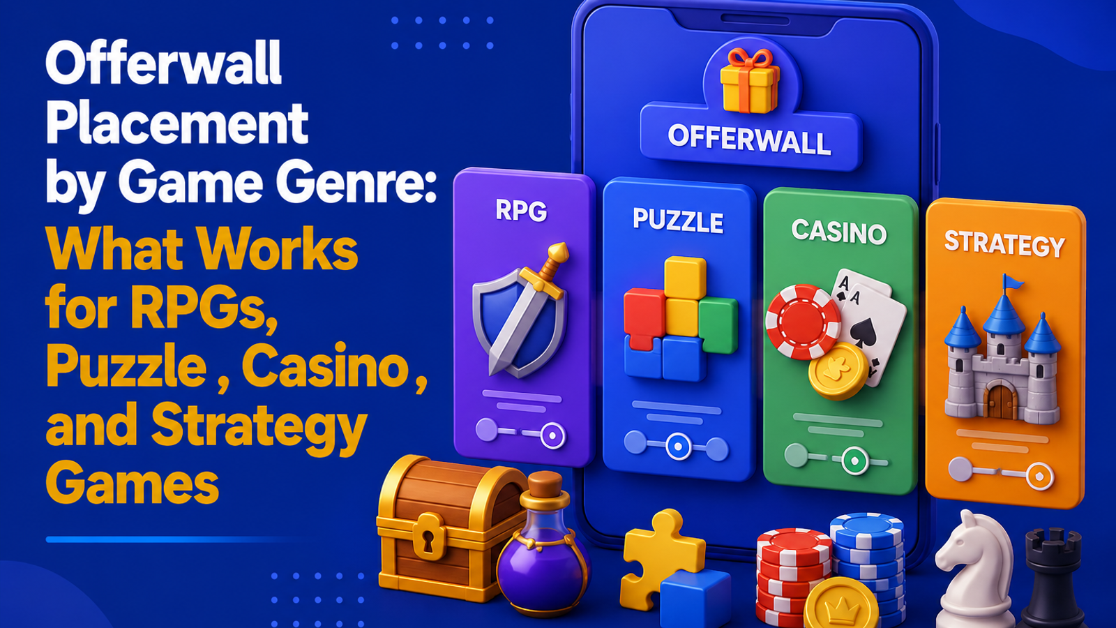 Offerwall Placement by Game Genre: What Works for RPGs, Puzzle Games, Casino Games, and Strategy Games