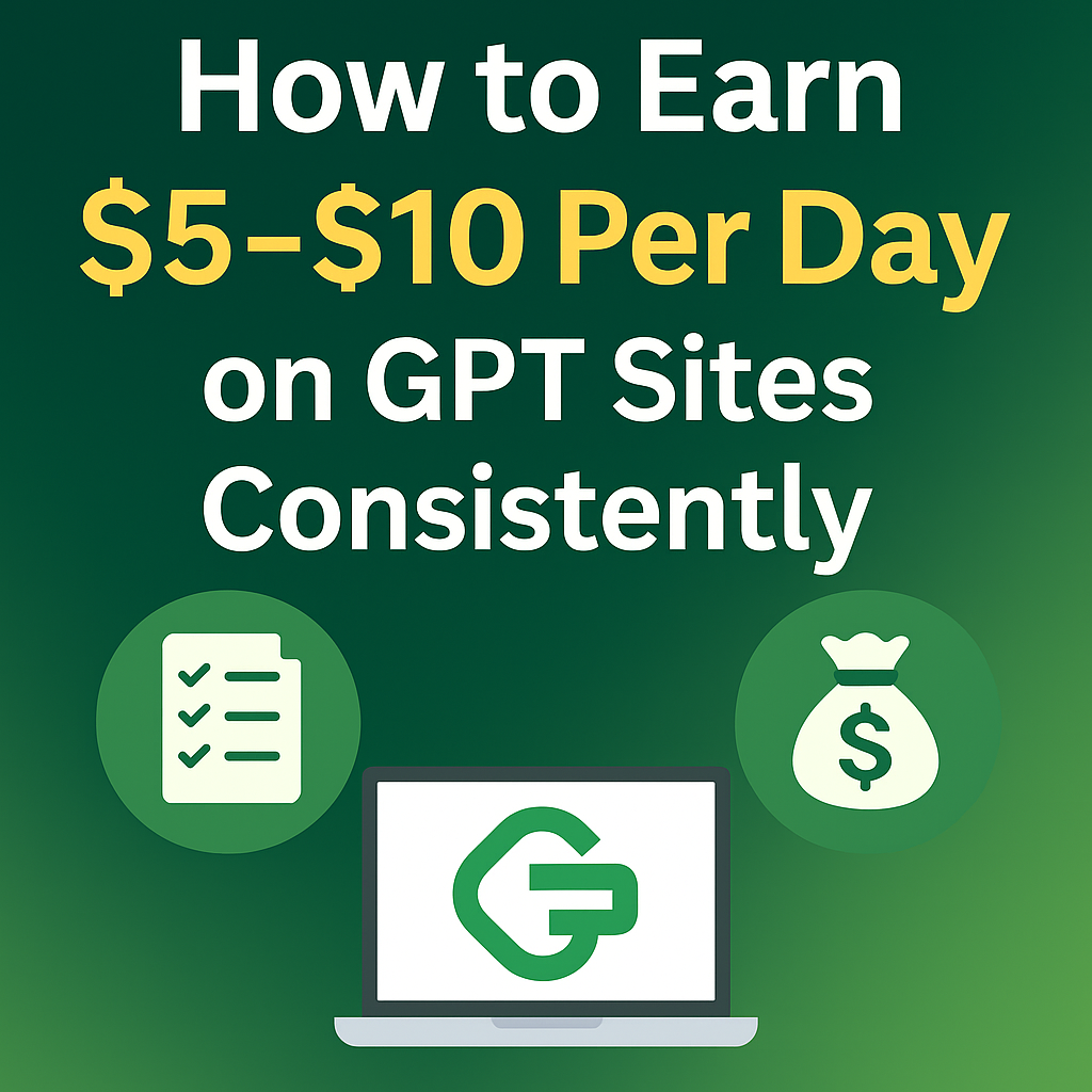 Earn $5–$10 Every Day on GPT Sites: The Complete Daily Strategy