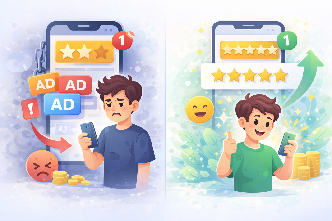 The impact of ads on app ratings