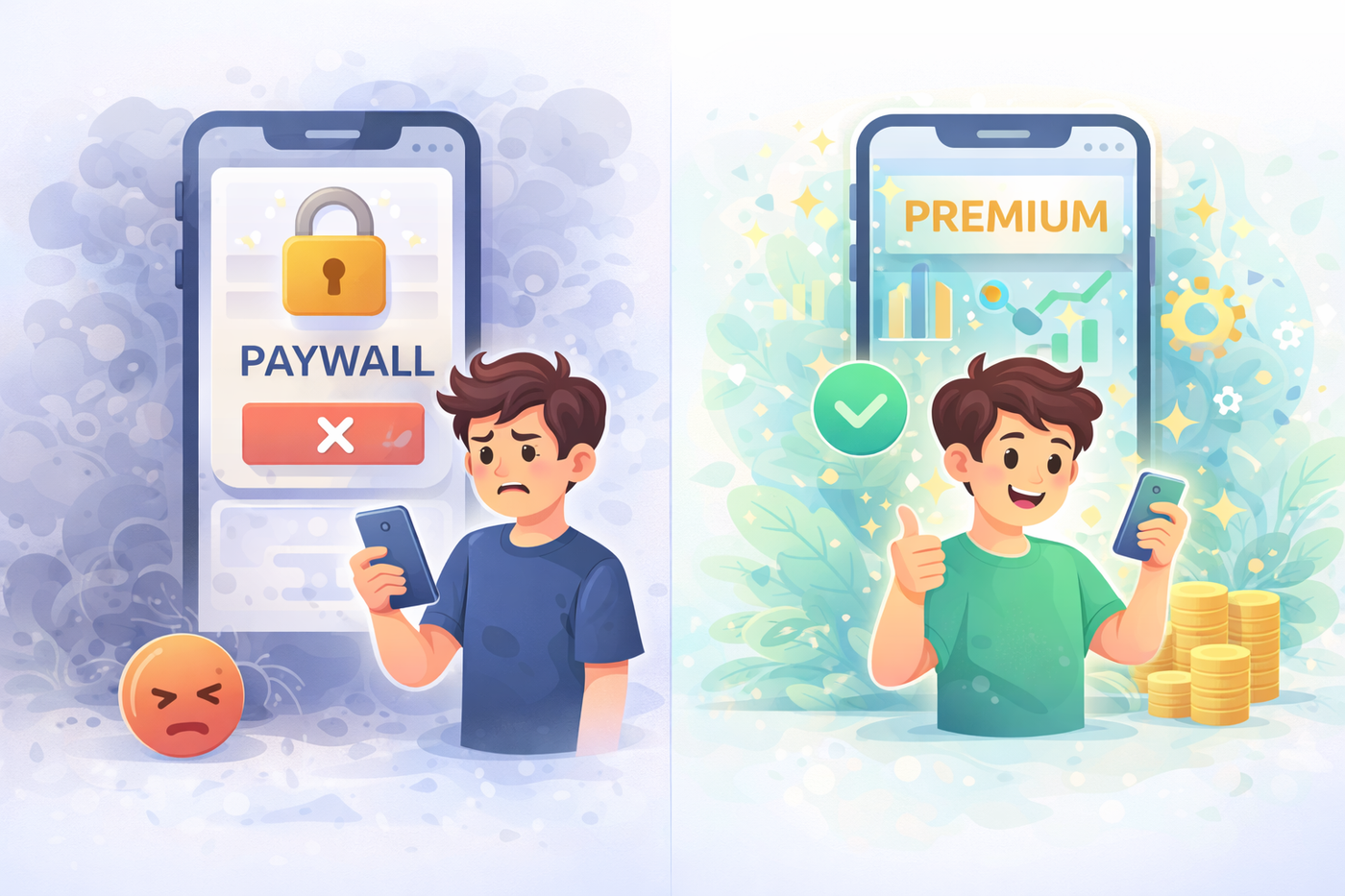 Paywall vs premium experience