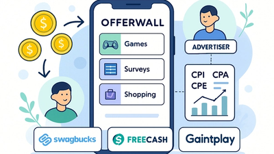 Rewards Apps & Websites: How Offerwalls Power Growth (With Examples: Swagbucks, Freecash, Gaintplay)