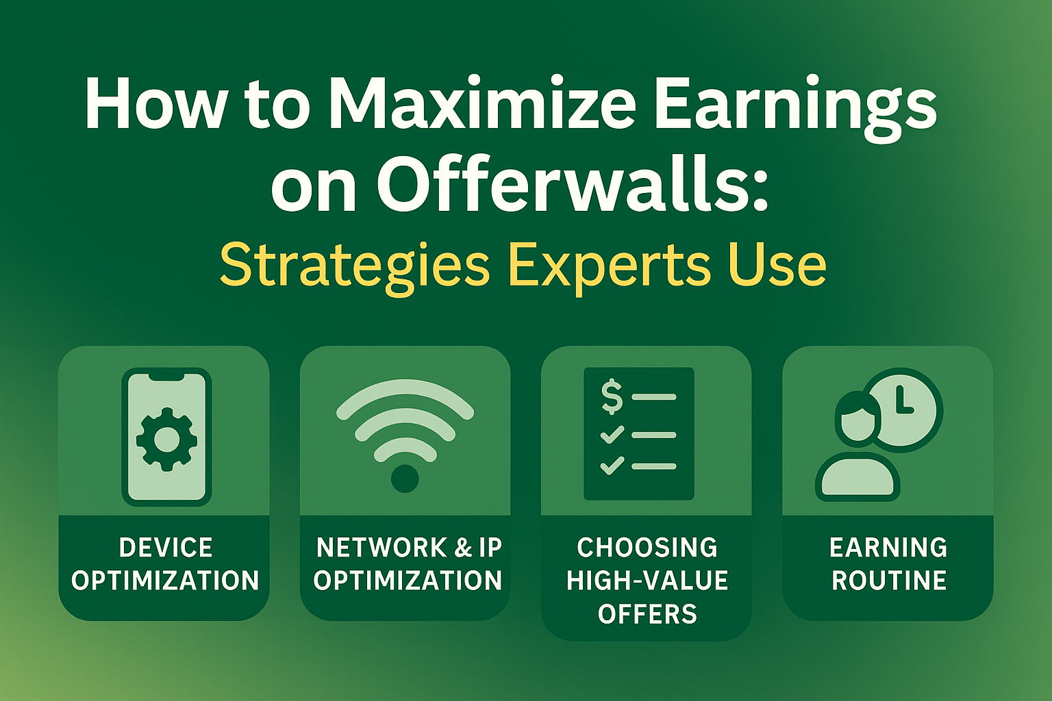 How to Maximize Earnings on Offerwalls: Strategies Experts Use (Part 1)