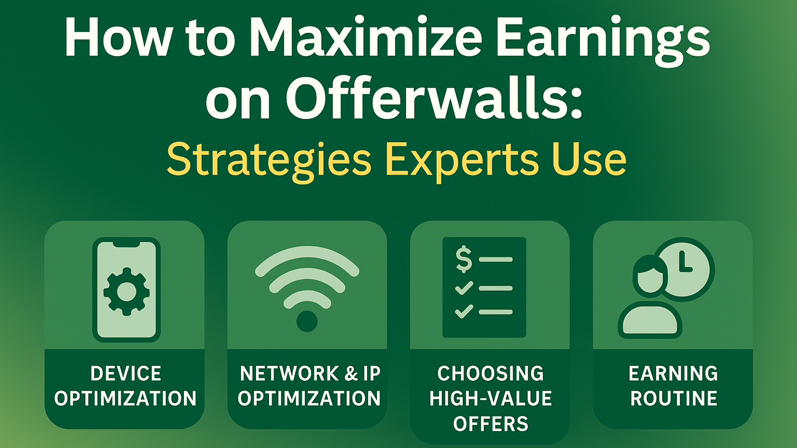 How to Maximize Earnings on Offerwalls: Strategies Experts Use (Part 1)