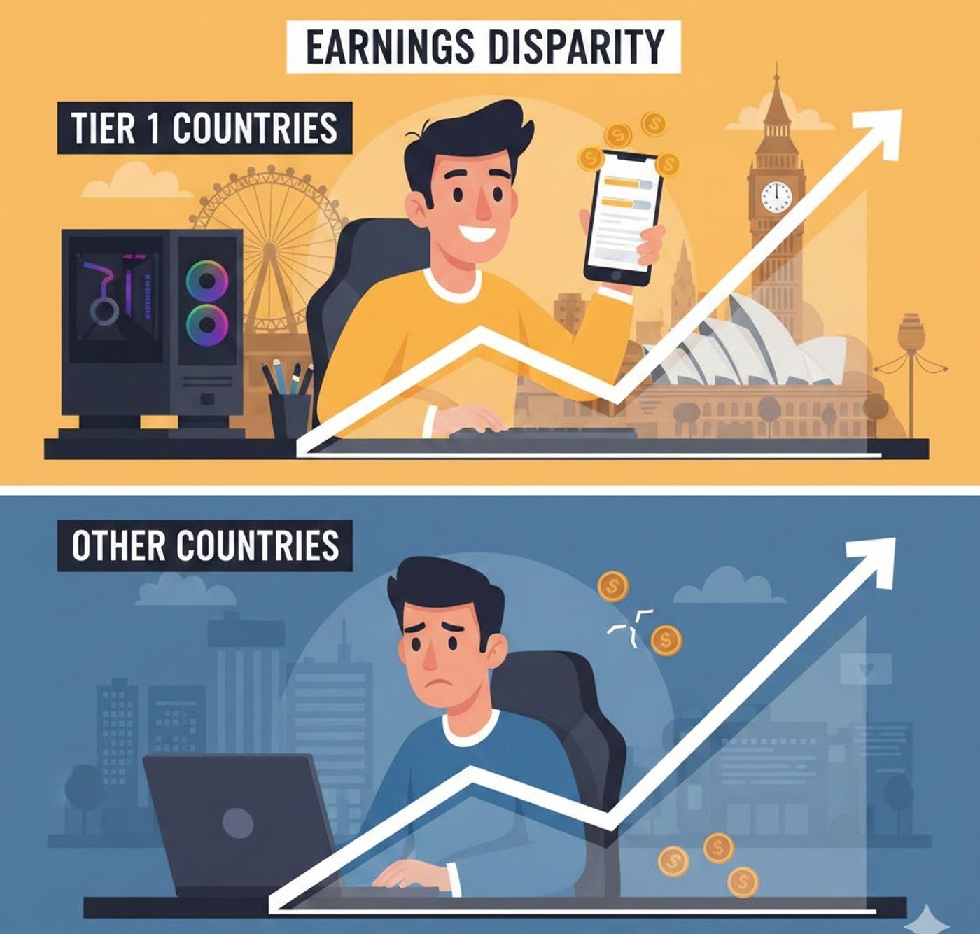 Tier 1 vs other countries
