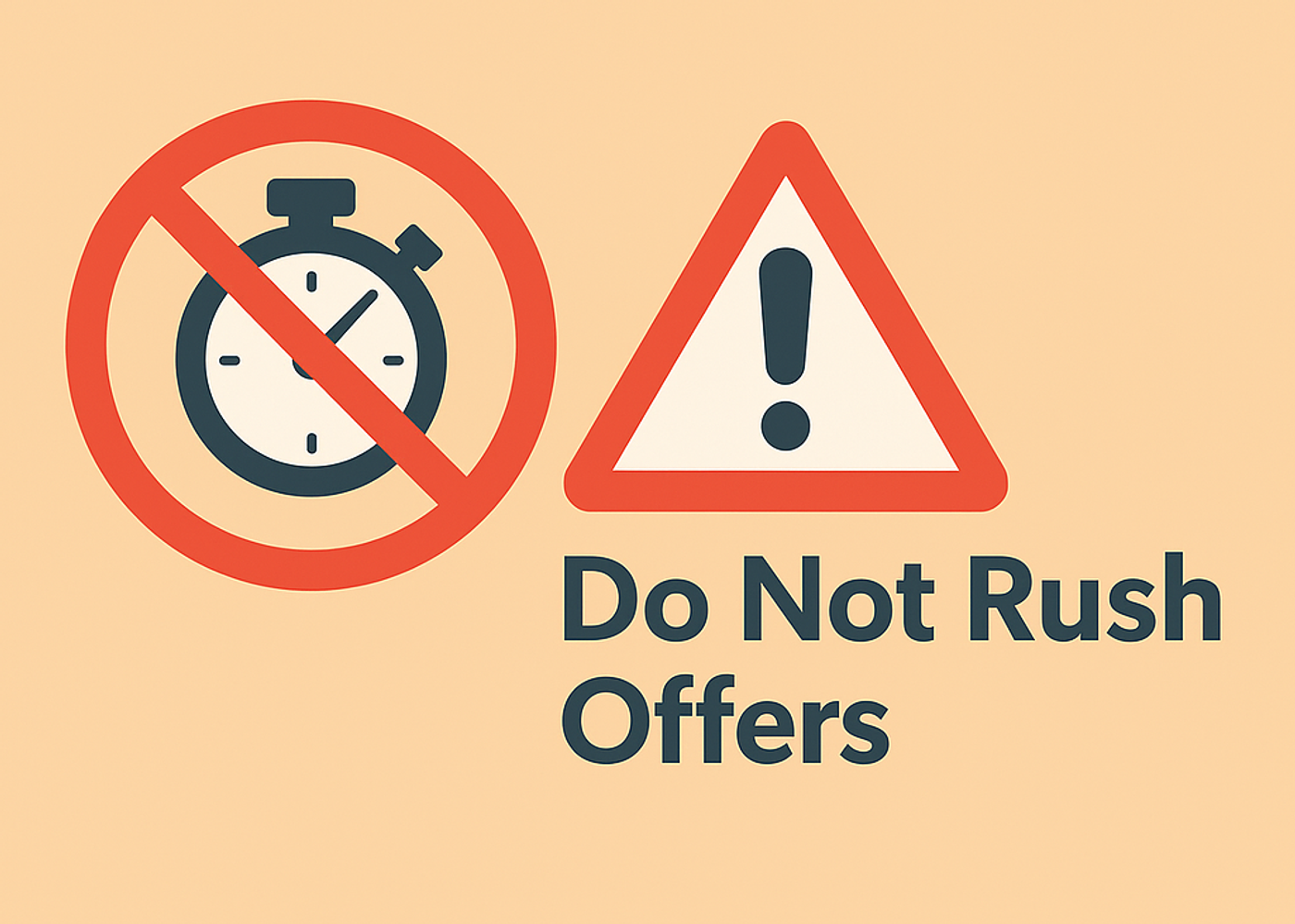 Image showing not to rush offers