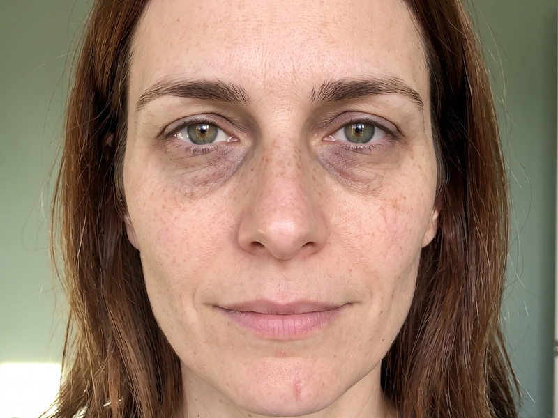 Patient photographed before treatment, facing the camera under even, directional daylight.