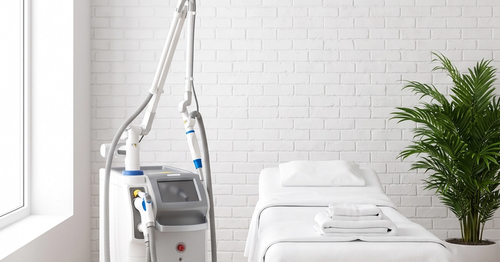 Target areas with Fotona skin laser for aesthetic treatments at our medical spa and clinic in Montreal, Quebec