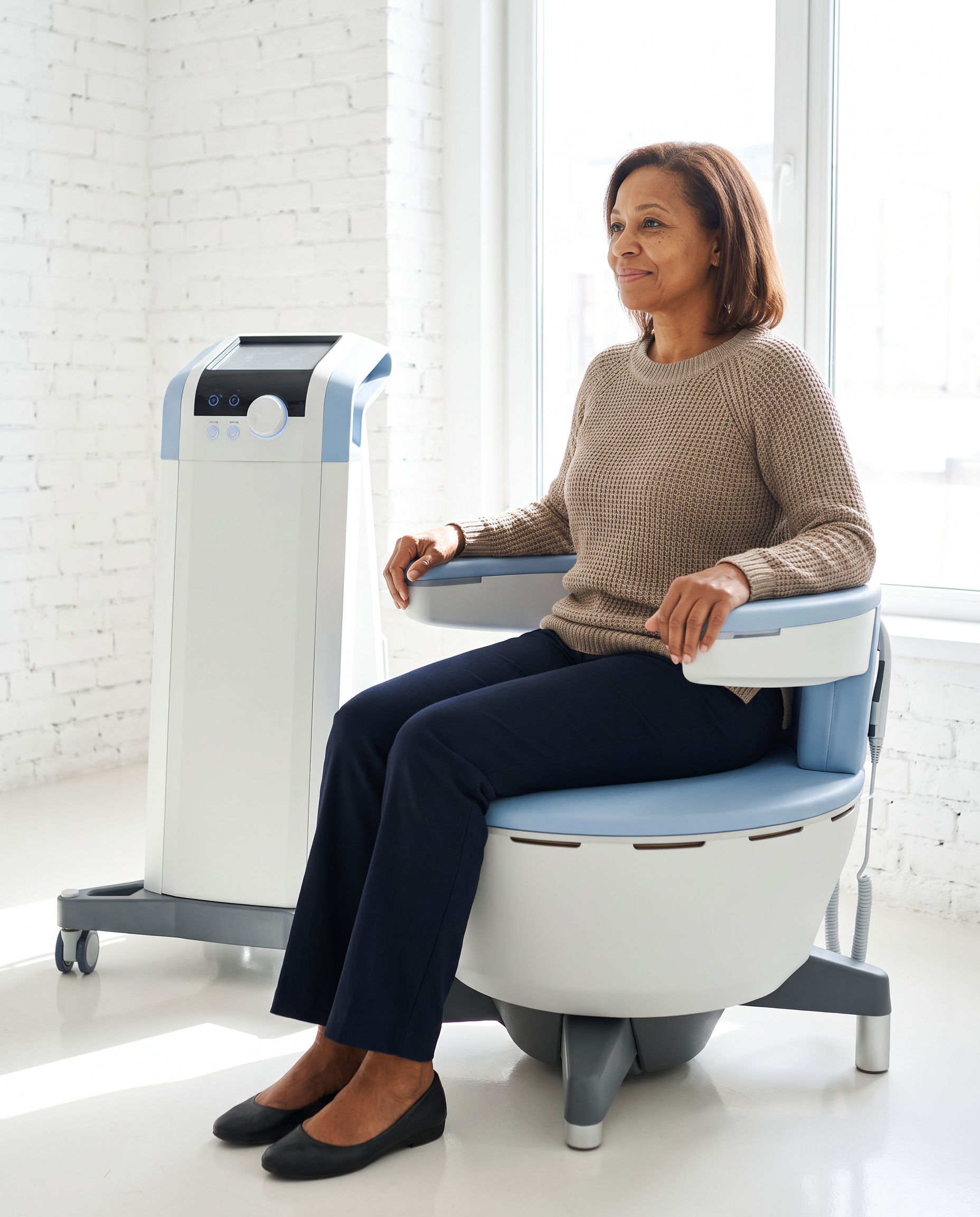 Emsella treatment for urinary incontinence and for strenghtening pelvic floor muscles