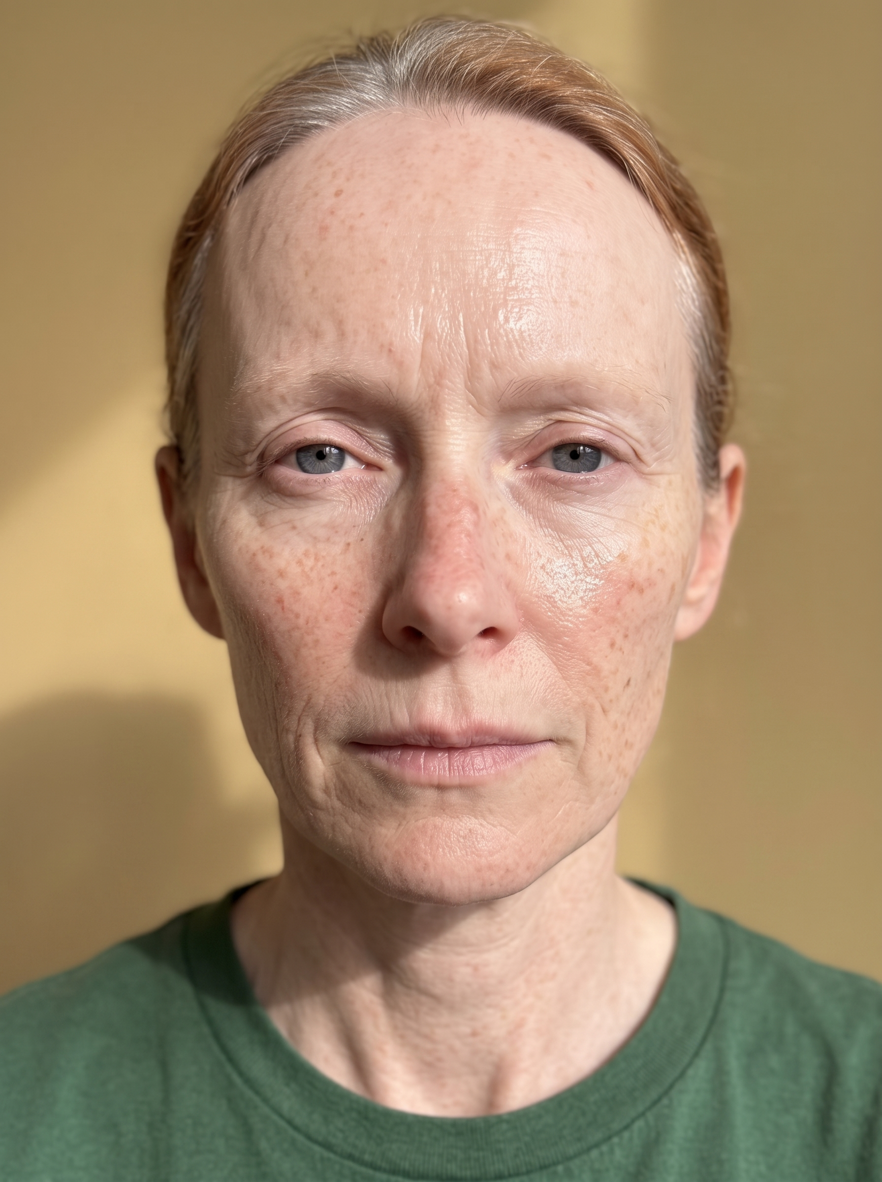 The same patient photographed at a later visit, from the same angle and under the same lighting.