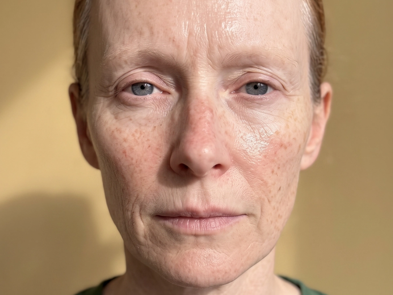 The same patient photographed at a later visit, from the same angle and under the same lighting.