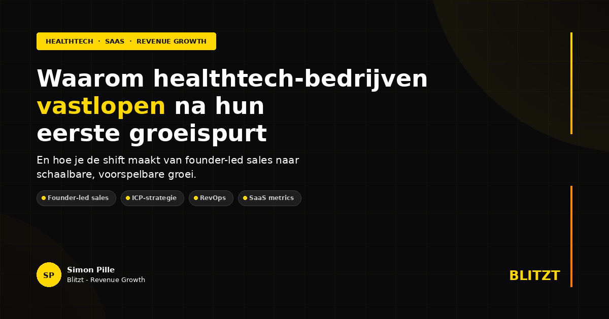 Waarom Belgische healthtech SaaS-bedrijven vastlopen na hun eerste groeispurt  - en hoe je dat doorbreekt