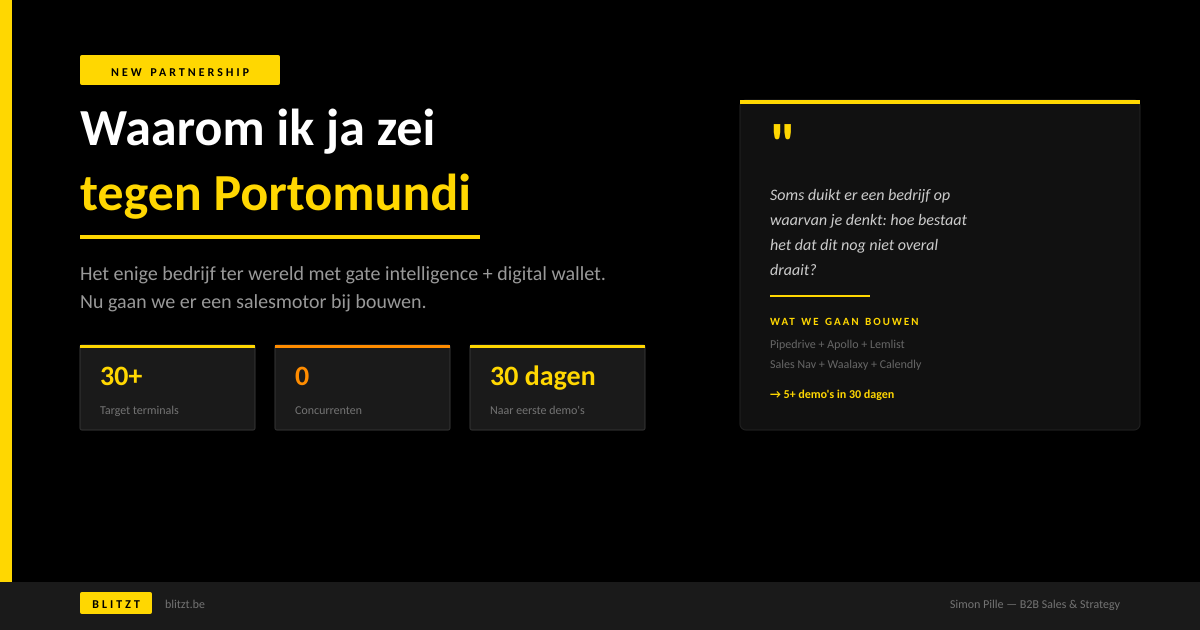 Waarom ik ja zei tegen Portomundi — en wat we samen gaan bouwen