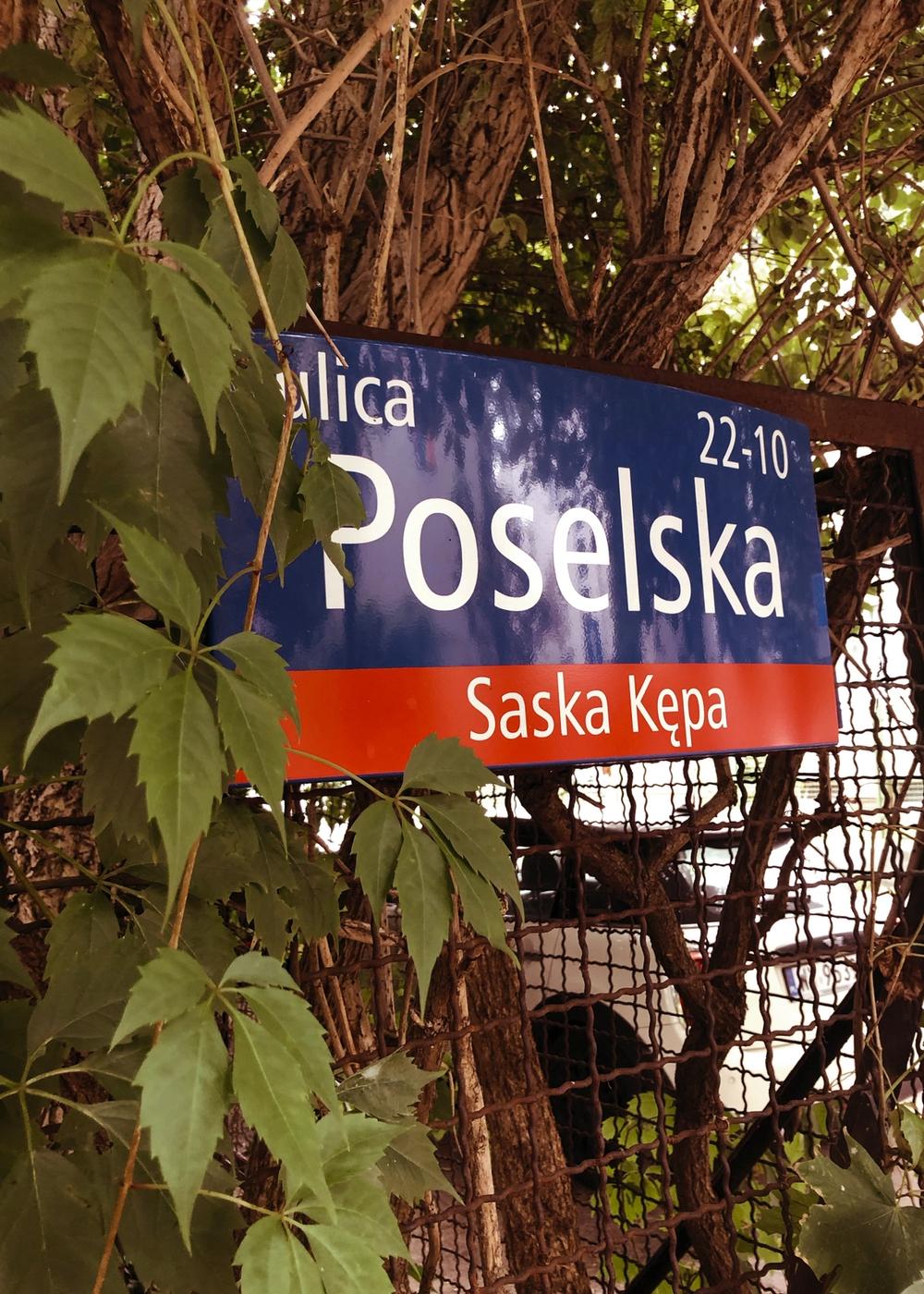 Zdjęcie znaku ulicy "Poselska"