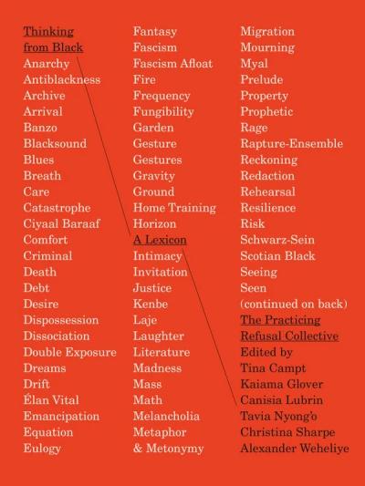 Thinking from Black: A Lexicon cover