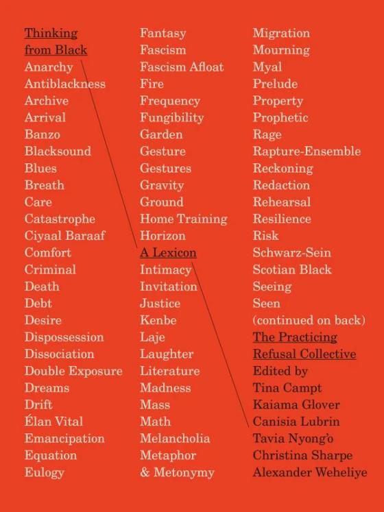 Thinking from Black: A Lexicon cover