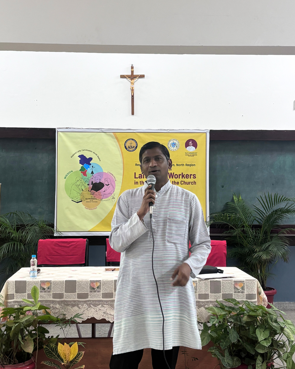 Rev. Fr. Anil Sequeira, reflecting on Christifideles Laici, emphasised the need to rediscover the baptismal identity and mission of the laity