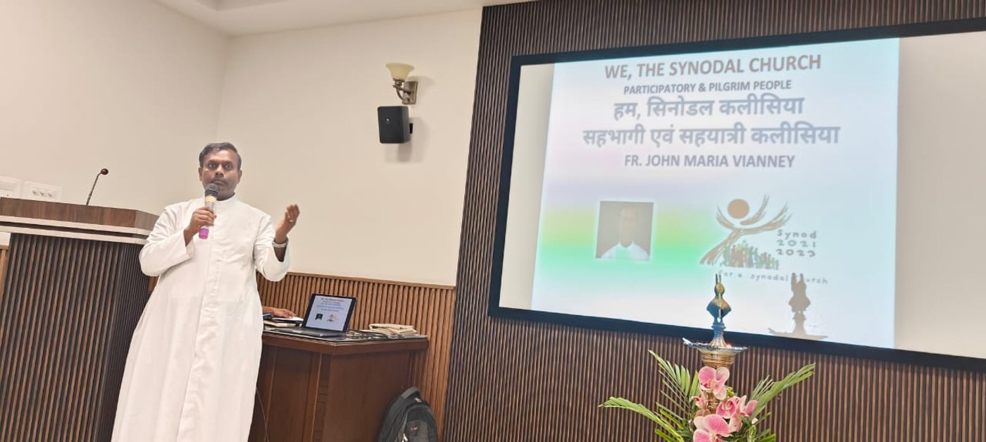 Fr. John Vianney, Coordinator of Commissions, presented the theme "We, the Synodal Church,"
