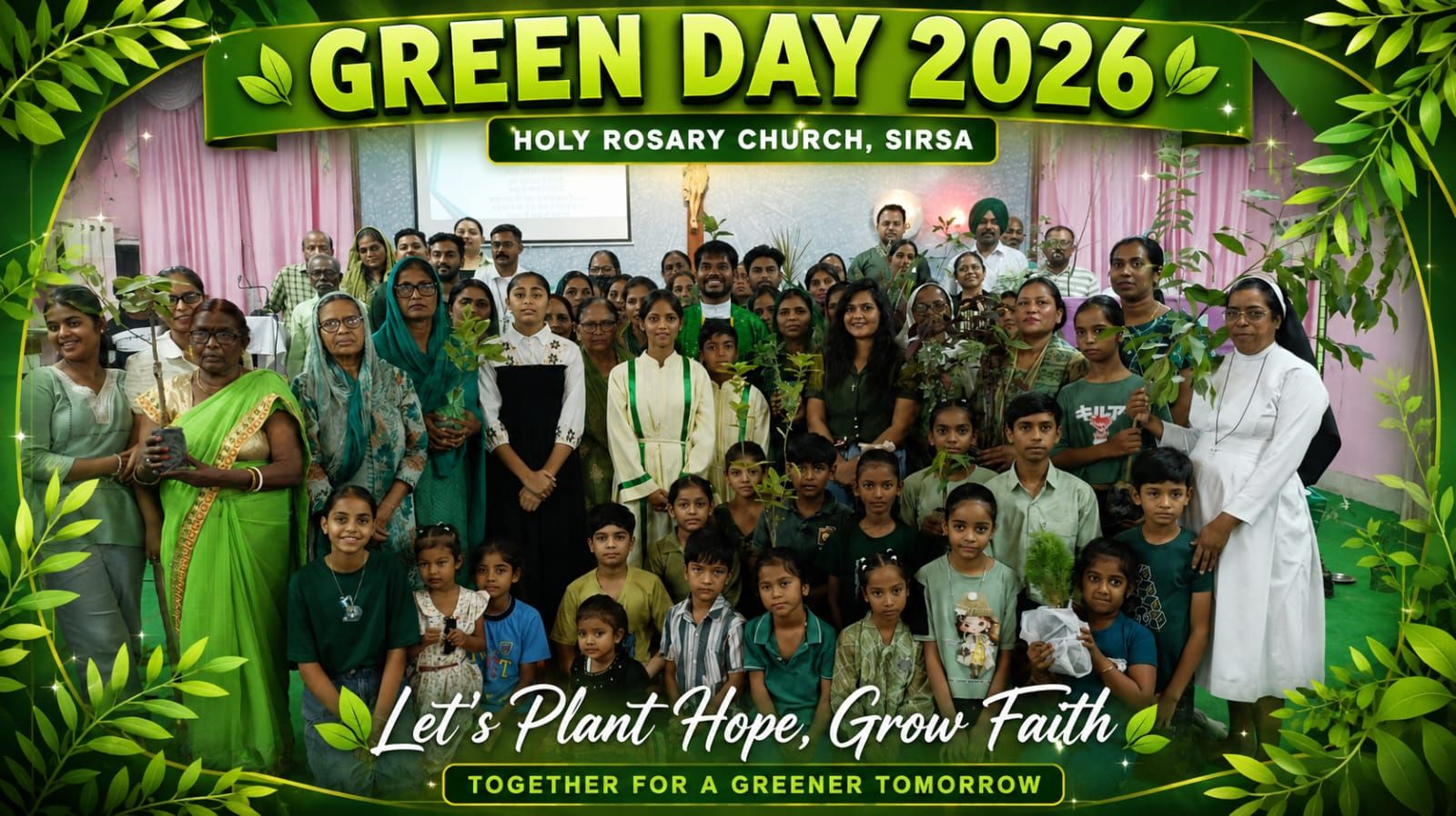 Holy Rosary Church, Sirsa Celebrates Green Day with Faith and Environmental Commitment