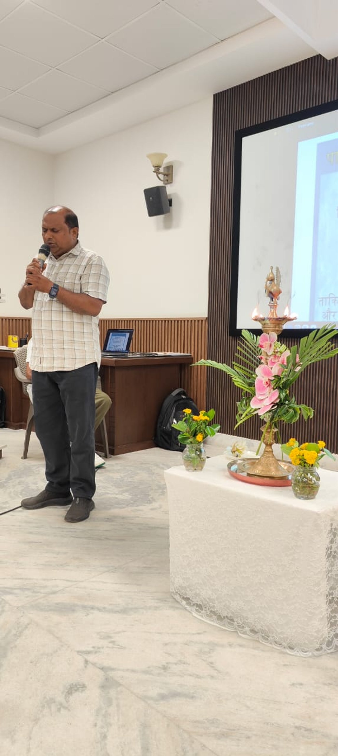 reflective Gospel-based prayer led by Fr. Ivin.