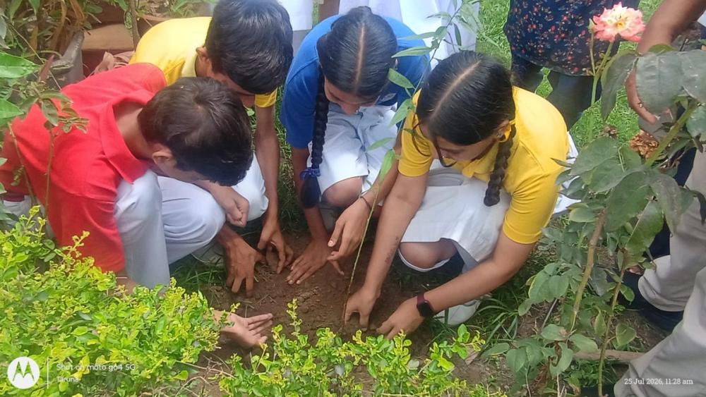 The celebration concluded with the planting of saplings on the school campus