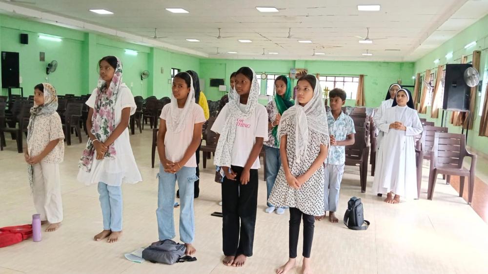 The students enthusiastically participated in the activities
