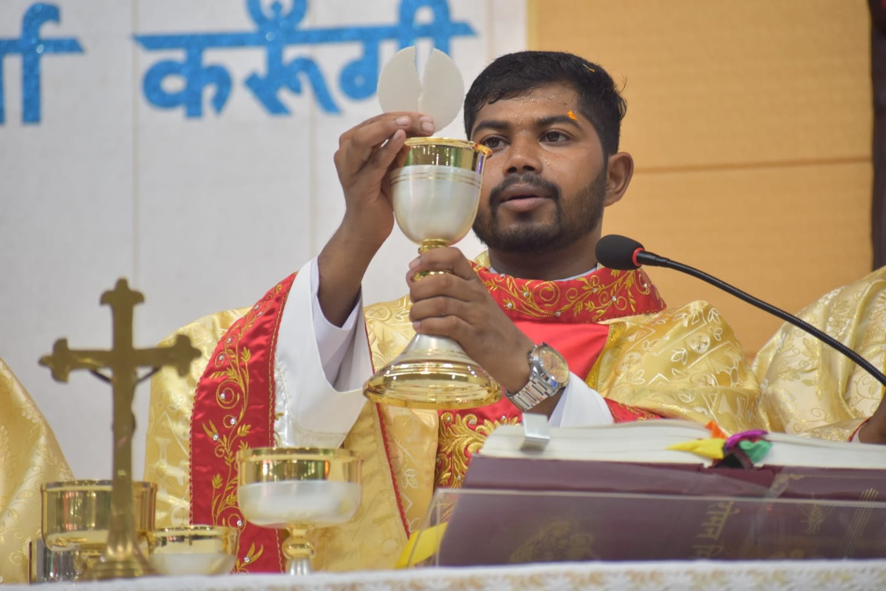 First Thanksgiving Mass of Rev. Fr. Ankit Xavier Kujur Celebrated at Little Flower Church, Panchkula