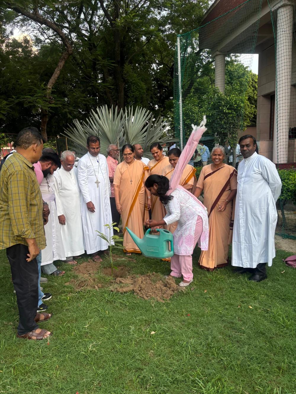 Several saplings were planted on the school campus by the Bishop, priests, religious, and lay representatives