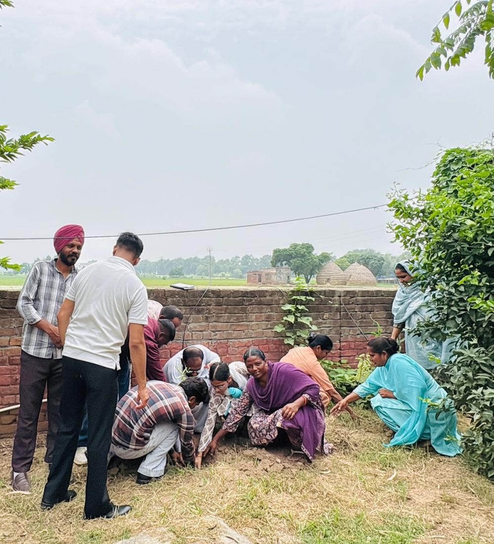 Parishioners enthusiastically participated in the tree plantation drive